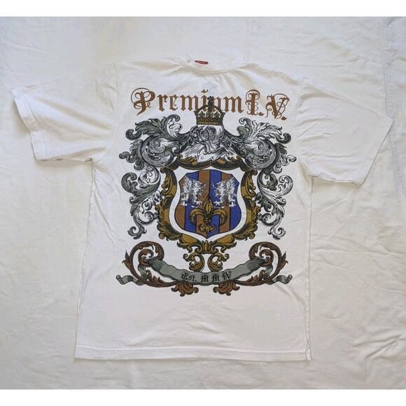 Vintage 2K4 Shield And Griffin Y2K White Tshirts Large - Picture 4 of 5